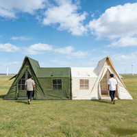 Grande tente de camping familiale quatre saisons, gonflable, imperméable, pour 4 à 8 personnes, 1 pièce, auvent, tissu Oxford, pas de montage requis