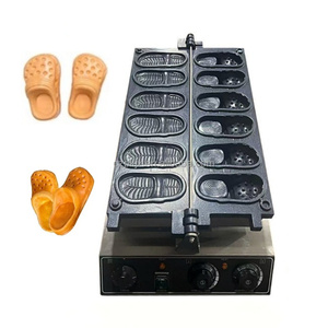 Thiết Kế Mới 110V 220V Thương Mại Giày <span class=keywords><strong>Waffle</strong></span> Máy Làm Mini Crocs Giày Bánh Mì Baker Máy Nướng Bánh Với 6 Lỗ Cho Bán - Product Image 5