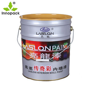 Seau en métal en tôle antirouille de 20 L avec couvercle à fleurs, impression de logo personnalisée, seau cylindrique recyclable, étanche, écologique - Product Image 1