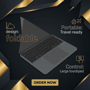 Clavier pliable personnalisé, clavier pliable, clavier portable Bluetooth pour tablette - Product Image 1