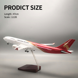 Modelo de avión de recuerdo, Avión de plástico Air <span class=keywords><strong>Airbus</strong></span> <span class=keywords><strong>A330</strong></span> Shenzhen Airlines 1:135, modelo de avión para colecciones, regalo de piloto - Product Image 2