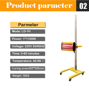 Équipement d'entretien automobile Lumière de cuisson avec support Minuterie 0-60 minutes pour des soins efficaces - Product Image 3