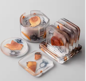 JIHONG Vente en gros <span class=keywords><strong>Dessous</strong></span> <span class=keywords><strong>de</strong></span> <span class=keywords><strong>verre</strong></span> en acrylique personnalisés pour boîte à vin - Product Image 6