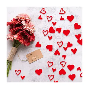 LUCKY 200pcs Saint Valentin Coeur Rouge Confettis Décoration de Fête de Mariage Fournitures Cadeau Saint Valentin Surprise Jeté Confettis