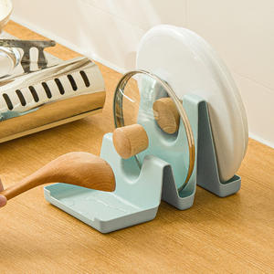 Étagère de rangement multifonctionnelle <span class=keywords><strong>pour</strong></span> couvercles de casseroles, comptoir de cuisine et salle de bain, en PP, à fixation murale, <span class=keywords><strong>pour</strong></span> ustensiles de cuisine (cuillères, spatules) - Product Image 3