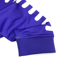 Maillot de football à col polo OEM à manches longues, logo personnalisé, nom sur toute la surface, impression par sublimation, manches raglan