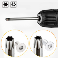 50-65MM Torx kafa tornavida Bit manyetik 1/4 "Hex Shank S2 çelik uzun matkap uçları güvenlik Torx Bit T6-T40