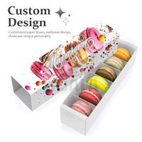 Tiroir de séparation de boulangerie écologique Mini Crêpe Cupcakes Gâteau Gaufre Biscuits Macaron Pâtisserie Boîte de Papier Emballage