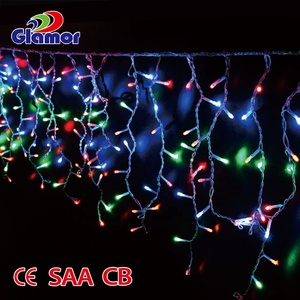 Sáng kỳ nghỉ giáng sinh trang trí PVC dây co lại dẫn chuỗi cửa sổ Rèm ấm trắng cổ tích Icicle Đèn bán buôn - Product Image 4