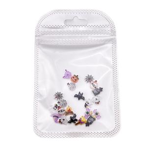 Breloques d'ongles Halloween en résine 3D, mini fantômes avec chapeaux magiques, Bling Bling, dos plat, 20 pièces/sac, couleurs assorties - Product Image 6