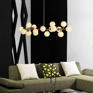 JYLIGHTING <span class=keywords><strong>moderno</strong></span> minimalista illuminazione a LED <span class=keywords><strong>lampadario</strong></span> <span class=keywords><strong>in</strong></span> metallo sferico bolla di <span class=keywords><strong>vetro</strong></span> <span class=keywords><strong>lampadario</strong></span> - Product Image 3