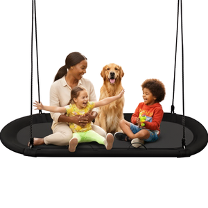 Dondolo a Disco Ovale SereneLife per Bambini, Kit di Montaggio 67 Pollici, per Interni/Esterni, Capacità 700 Libbre, in Plastica, Impermeabile 2 Anni - Product Image 1