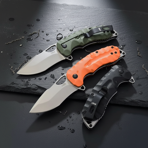 Cuchillo Plegable S48R de Alta Dureza con Mango G10, Herramienta Portátil, Diseño Propio de Fábrica, Hoja Pulida Satinada, Cuchillo de Bolsillo para Camping y Senderismo - Product Image 2