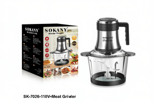 Picadora de Carne Sokany de 3L y 800W, Procesador de Alimentos Eléctrico Doméstico con Carcasa de Acero Inoxidable y Cuchilla de Picado - Product Image 1