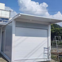 Porte à enroulement respirante en acier préfabriqué moderne pour conteneur, maison préfabriquée, garage, entrepôt, chambre, appartement, garantie 1 an