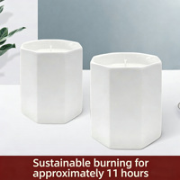 Bougie d'art en cire aromatique de luxe en verre, écologique, pour Noël, mariage, Nouvel An, décorations de maison et fêtes