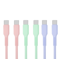 OEM/ODM Pabrik Manufaktur Lembut 6A 66W Kabel Data Silikon Pengisian Cepat Kabel Data Silikon Cair Kabel Data Usb