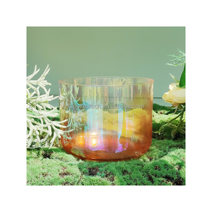 Cuenco para cantar de cristal de cuarzo transparente colorido con luz cósmica Q're 432Hz/440Hz 5,25-8,75 "Meditación Zen espiritual - Product Image 6
