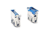 Prise femelle USB3.0 à angle droit SMT plastique bleu 9P