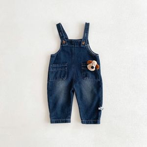 Angou Winter Toddler Baby Boys Girls Pants Overalls Denim Solid Casual Kids Clothes Trousers Wholesale - Product Image 1