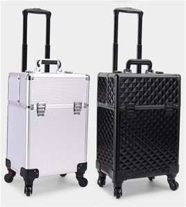 Boîte de rangement pour Nail Art à roulettes personnalisable, organisateur de vernis à ongles de grande capacité, chariot de maquillage, fermeture ouverte, <span class=keywords><strong>valise</strong></span> cosmétique - Product Image 1