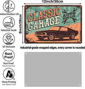 Panneaux en aluminium vintage Grand Prix - Décoration murale rétro pour garages et hangars - Product Image 4