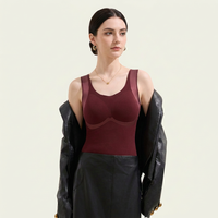 Gilet thermique de luxe en lyocell et soie pour femme, débardeur sans couture amincissant, sous-vêtement chauffant magnétique pour l'hiver