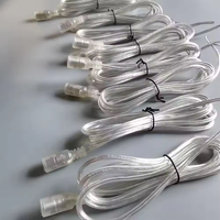 Connecteur femelle en fil de cuivre transparent, 1,5 m de long, 2 m de long, IP67, source de lumière LED, néons pour enseignes