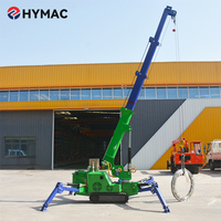 Mini-grue araignée sans fil télécommandée de 650 mm de large, 1,5 tonne, pour levage en construction intérieure