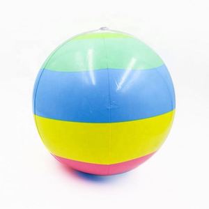 Pelota Inflable de 16 Pulgadas con Logotipo Personalizado, Globos Multicolores Holográficos, Pelota de Playa Grande de PVC para Niñas - Product Image 3