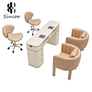 ออกแบบเฟอร์นิเจอร์ร้านทำเล็บสีน้ำตาลตามสั่ง บริการจัดหาแบบครบวงจร เก้าอี้นวดทำเล็บแบบพ่นไฟฟ้า โต๊ะทำเล็บสำหรับร้านเสริมสวยและสปา - Product Image 4