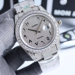 Pass Diamond Tester Luxury Bust Down VVS1 Moissanite Relojes Hip Hop Sapphire Glass Acero inoxidable 40mm Hombres Iced Out Watch - Product Image 4