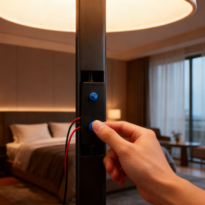 Interruttore Dimmer Rotativo Doppio LED a Bassa Tensione 9-40V DC, Doppio Canale PWM 0-1A 50W Max per Illuminazione 12V 24V, Modello WKT-RD0-36V - Product Image 2