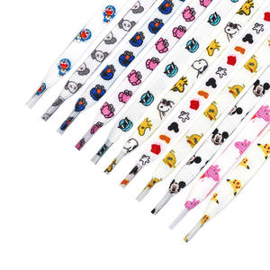 Cordones de Zapatos Personalizados con Estampado de Dibujos Animados, Cordones Planos de Colores a la Moda, Cordones para Zapatos Deportivos - Product Image 1