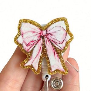 Porte-clés papillon en PVC acrylique transparent rose, imprimé UV, bijou de mode pour sac à main et clés de voiture pour femme - Product Image 2