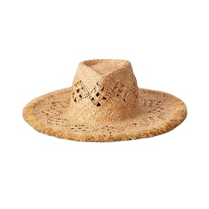 Sombrero de Paja Rafia Tejido a Mano con Rayas Naturales para Mujer, Estilo Panamá, con Cinta de Rafia, para Uso Diario, Viajes, Fiestas y Playa, Marca ANAN - Product Image 5