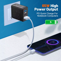 Chargeur USB C GaN 65W, charge rapide PD pour iPhone 14, Samsung QC 3.0, téléphones mobiles, adaptateur de chargeur USB Type C