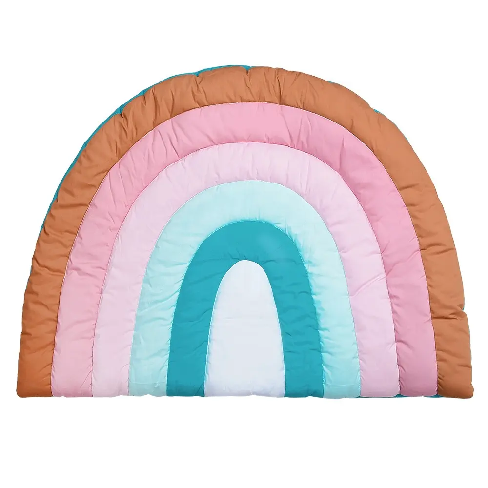 74*100cm Play Nursery tappeto trapuntato arcobaleno Playmat Baby Active imbottito Mat regalo per neonato