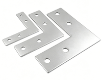 Plaque de connexion externe en forme de L pour profilés industriels modulaires en aluminium, plaquée zinc
