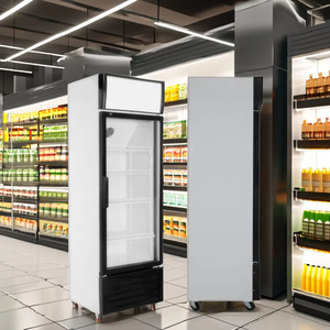 Réfrigérateur de bar vertical économe en énergie Refroidisseur à affichage de température unique avec air et ventilateur Réfrigérateur congélateur - Product Image 3