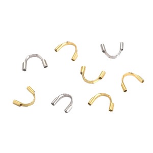 50 piezas/bolsa Accesorios DIY hechos a mano Hebilla en forma de U de acero inoxidable para pulsera, collar, cuerda, hebilla de herradura con acabado dorado - Product Image 5