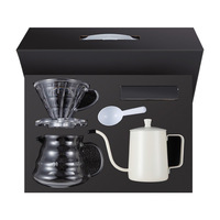 Kit de café en acier inoxydable avec presse française à bec de cygne et outils de préparation pour café filtre, résistant à la chaleur, pour la maison et le café