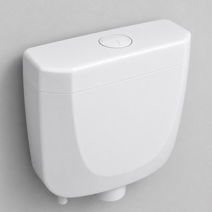Tanque de agua de plástico blanco para inodoro de cuclillas, de montaje en pared, con doble descarga y botón doble, para inodoros de cuclillas de baño - Product Image 3