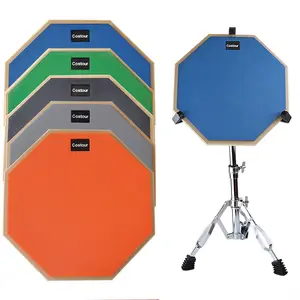 Suporte personalizado 12 "prática fosco tambor pads multi-cor opcional suporte personalizado mute borracha pad tambor acessórios