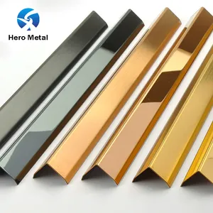 Stainless Steel Tile Trim L Shape 304 Grade Modern Style Polish Silver Trim Strip Metal Stainless Steel Trim For Edge Decorative