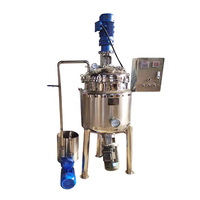 Cuve de mélange cosmétique à double enveloppe en acier inoxydable 304/316 avec agitateur sous vide pour produits chimiques