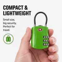 Mini cadenas à combinaison TSA portable léger à 3 chiffres pour sac à dos, camping, fermeture éclair, sécurité des bagages