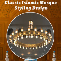 Lustre LED islamique sur mesure de grande taille, solution d'éclairage non standard, fourni par l'usine