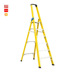 Escalera Plegable Aislada de Fibra de Vidrio, Forma de A, No Conductiva, con Protección Antideslizante, para Electricistas Industriales - Product Image 3