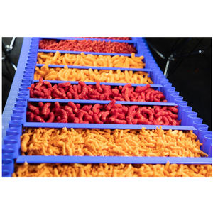 Fabrika özelleştirilmiş l-şekilli bölme anti-bakteriyel hidroliz dayanıklı aperatif gıda patates cips bisküvi tatlı taşıyıcı bantlar - Product Image 2